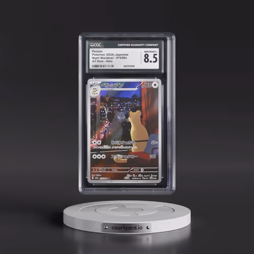 2024 Pokémon Sv6a-Night Wanderer #075 Persian - Art Rare (CGC 8.5 NM-MT+)