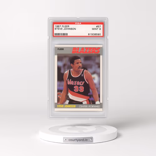 1987 Fleer #57 Steve Johnson (PSA 9 MINT)