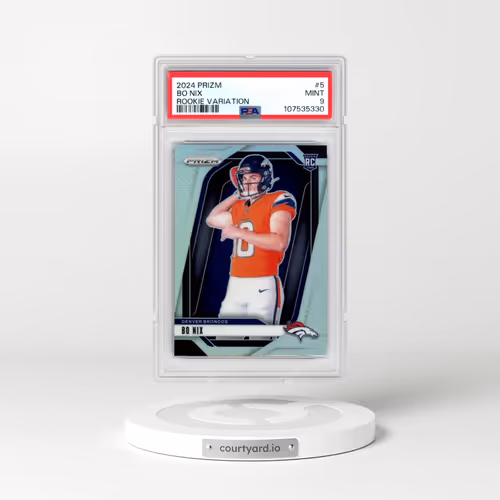 2024 Panini Prizm Rookie Variation #5 Bo Nix (PSA 9 MINT)