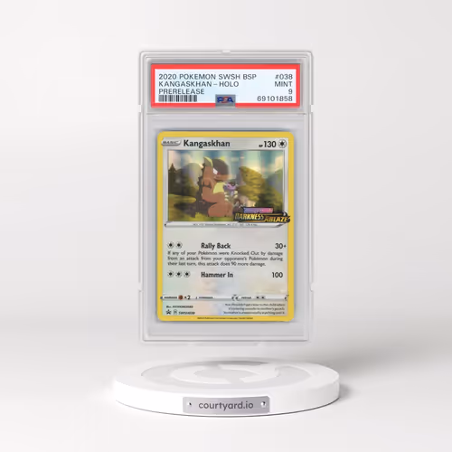 2020 Pokémon Swsh Black Star Promo #038 Kangaskhan - Holo Prerelease (PSA 9 MINT)