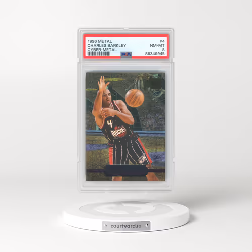 1996 Metal Cyber-Metal #4 Charles Barkley (PSA 8 NM-MT)
