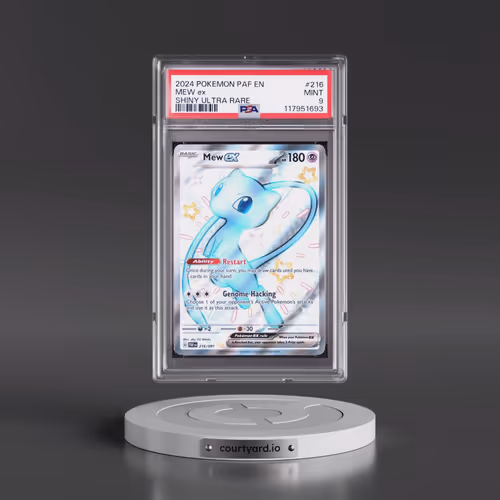 2024 Pokémon Paf EN-Paldean Fates #216 Mew EX - Holo Shiny Ultra Rare (PSA 9 MINT)