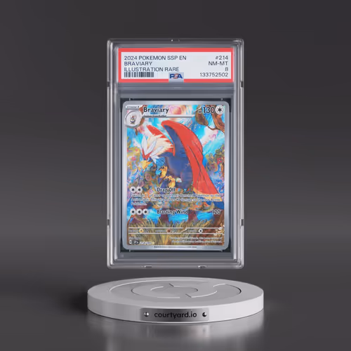 2024 Pokémon Ssp EN-Surging Sparks #214 Braviary - Illustration Rare (PSA 8 NM-MT)