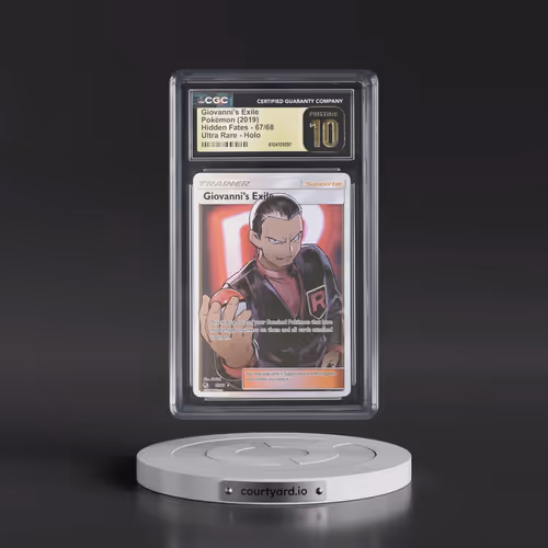 2019 Hidden Fates #67/68 Giovanni's Exile - Ultra Rare Holo (CGC 10 PRISTINE)
