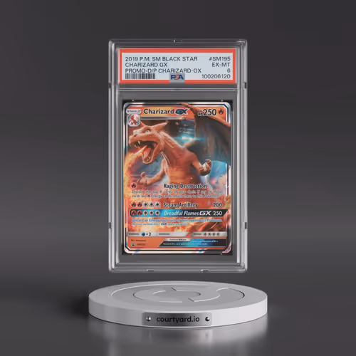 2019 Pokémon SM Black Star Promo #SM195 Charizard GX - Holo Detective Pikachu Charizard-GX (PSA 6 EX