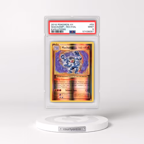 2016 Pokémon XY Evolutions #59 Machamp - Reverse Foil (PSA 9 MINT)