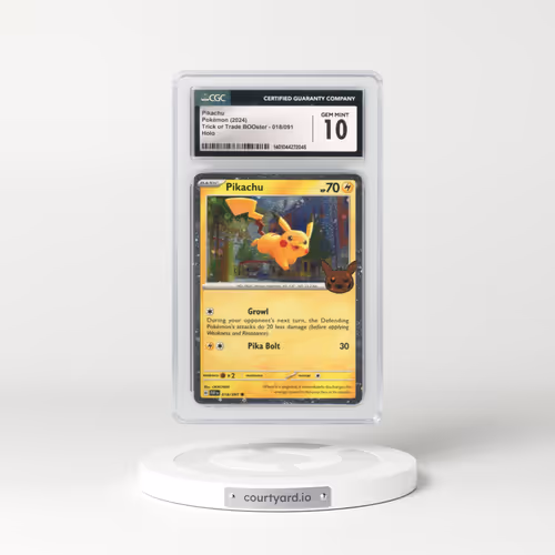 2024 Trick or Trade BOOster (2024) #018/091 Pikachu - Holo (CGC 10 GEM MINT)