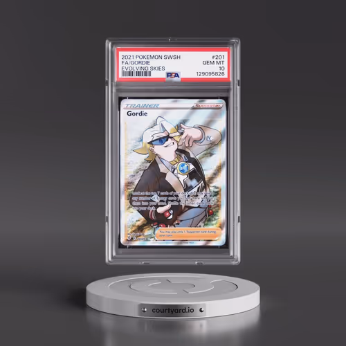 2021 Pokémon Sword & Shield Evolving Skies #201 Gordie - Full Art (PSA 10 GEM MINT)
