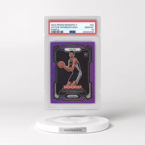 2023 Panini Prizm Monopoly #81 Victor Wembanyama - Purple (PSA 10 GEM MINT)