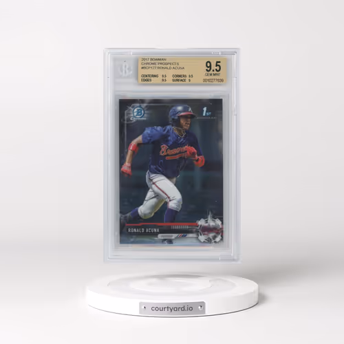 2017 Bowman Prospects #BCP127 Ronald Acuna - Chrome (BGS 9.5 GEM MINT)