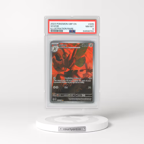 2023 Pokémon Obf EN-Obsidian Flames #205 Scizor - Illustration Rare (PSA 8 NM-MT)