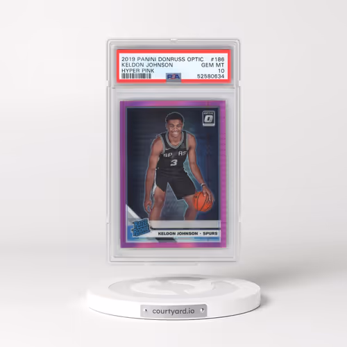 2019 Panini Donruss Optic #186 Keldon Johnson - Hyper Pink (PSA 10 GEM MINT)