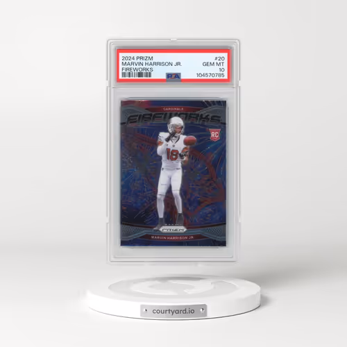 2024 Panini Prizm Fireworks #20 Marvin Harrison Jr. (PSA 10 GEM MINT)