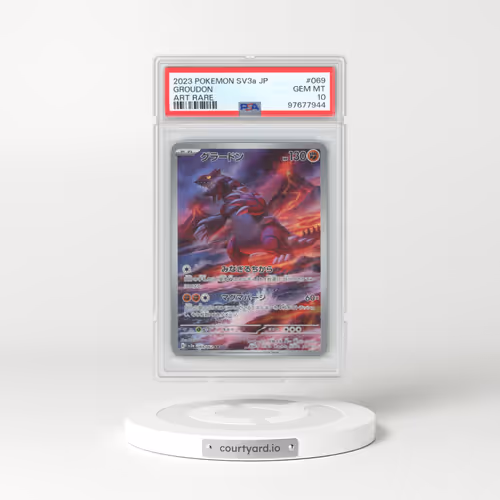 2023 Pokémon Sv3a-Raging Surf #069 Groudon - Art Rare (PSA 10 GEM MINT)