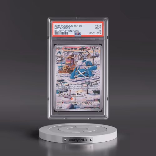 2024 Pokémon Tef EN-Temporal Forces #178 Metagross - Illustration Rare (PSA 9 MINT)