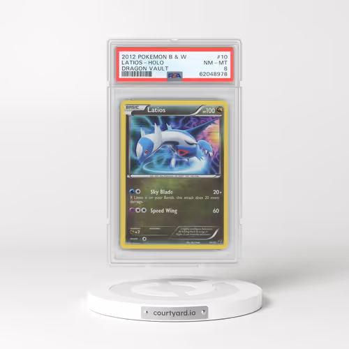 2012 Pokémon Black & White Dragon Vault #10 Latios - Holo (PSA 8 NM-MT)