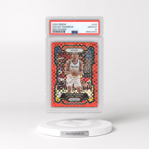 2023 Panini Prizm #292 Oscar Tshiebwe - Red Power (PSA 10 GEM MINT)