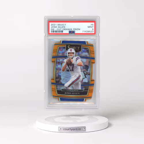 2021 Panini Select #6 Josh Allen - Die-Cut Orange Prizm (PSA 9 MINT)