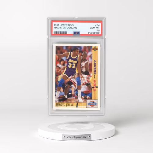 1991 Upper Deck #34 Magic vs. Jordan (PSA 10 GEM MINT)