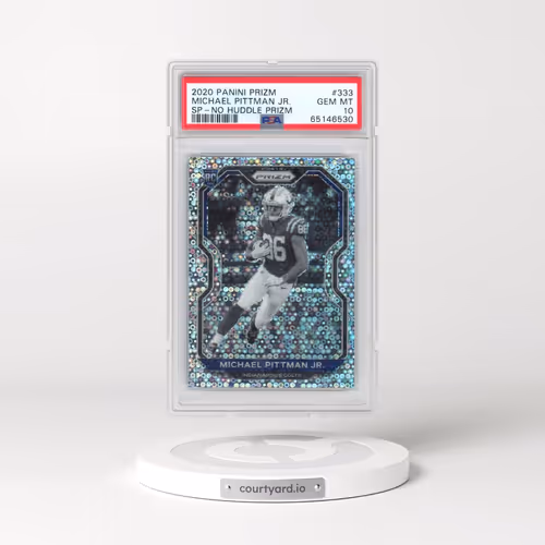 2020 Panini Prizm #333 Michael Pittman Jr. - Variation-No Huddle Prizm (PSA 10 GEM MINT)
