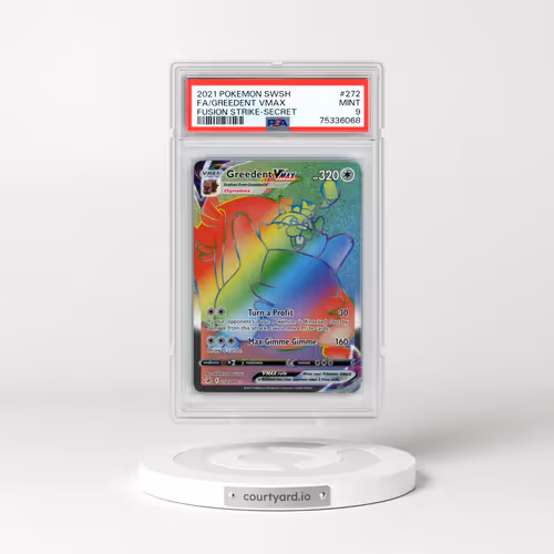 2021 Pokémon Sword & Shield Fusion Strike #272 Greedent Vmax - Full Art Secret (PSA 9 MINT)