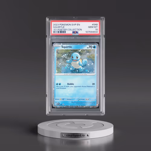 2023 Pokémon Svp EN-SV Black Star Promo #048 Squirtle - 151 Poster Collection (PSA 10 GEM MINT)