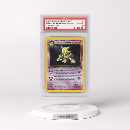 2000 Pokémon Rocket #1 Dark Alakazam - 1st Edition Holo (PSA 10 GEM MINT)
