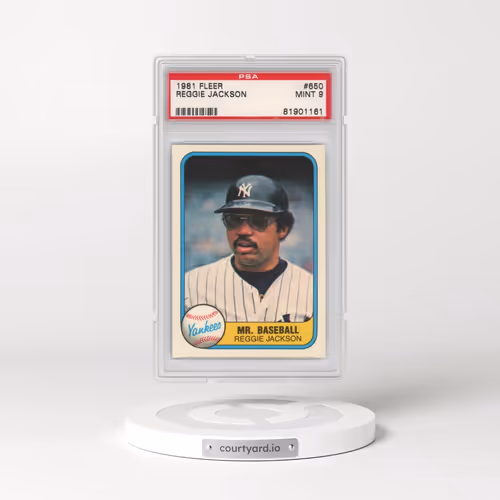 1981 Fleer #650 Reggie Jackson (PSA 9 MINT)