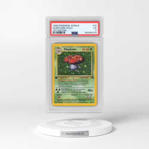 1999 Pokémon Jungle #15 Vileplume - 1st Edition Holo (PSA 5 EX)