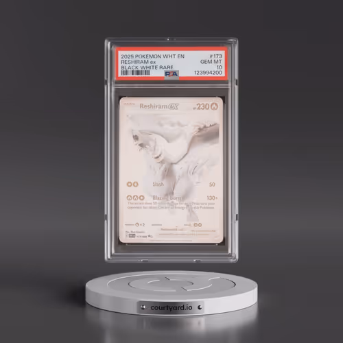 2025 Pokémon Wht EN-White Flare #173 Reshiram EX - Holo Black White Rare (PSA 10 GEM MINT)
