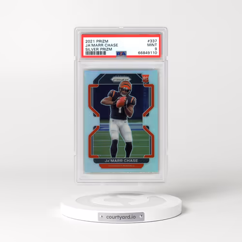 2021 Panini Prizm #337 JA'Marr Chase - Silver Prizm (PSA 9 MINT)