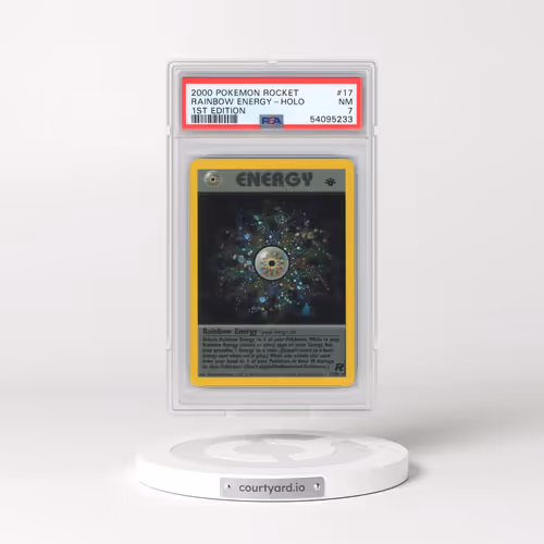 2000 Pokémon Rocket #17 Rainbow Energy - 1st Edition Holo (PSA 7 NM)