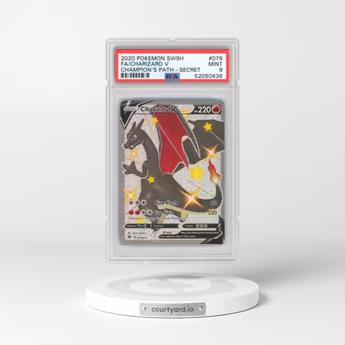 2020 Pokémon Sword & Shield Champion's Path #079 Charizard V - Holo Full Art Secret (PSA 9 MINT)