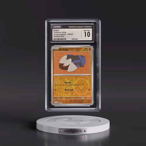 2024 Surging Sparks - SSP EN #108/191 Drilbur - Reverse Holo (CGC 10 GEM MINT)
