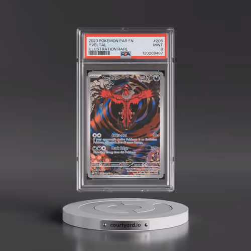 2023 Pokémon Par EN-Paradox Rift #205 Yveltal - Illustration Rare (PSA 9 MINT)