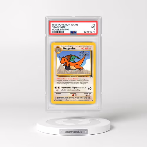 1999 Pokémon Game Movie #5 Dragonite - Movie Promo (PSA 7 NM)