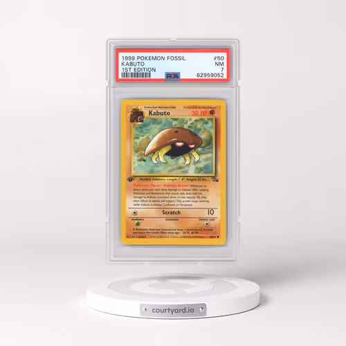 1999 Pokémon Fossil #50 Kabuto - 1st Edition (PSA 7 NM)