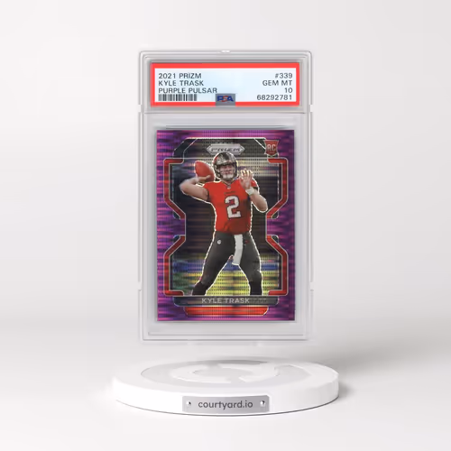 2021 Panini Prizm #339 Kyle Trask - Purple Pulsar (PSA 10 GEM MINT)
