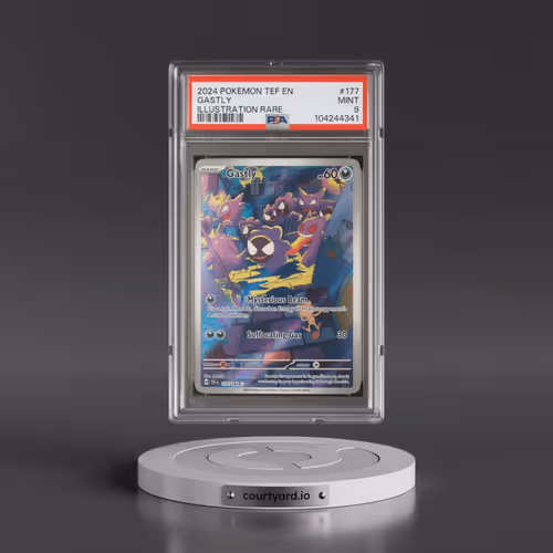 2024 Pokémon Tef EN-Temporal Forces #177 Gastly - Illustration Rare (PSA 9 MINT)