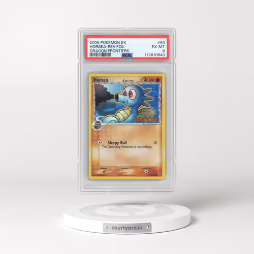 2006 Pokémon EX Dragon Frontiers #50 Horsea - Reverse Foil (PSA 6 EX-MT)