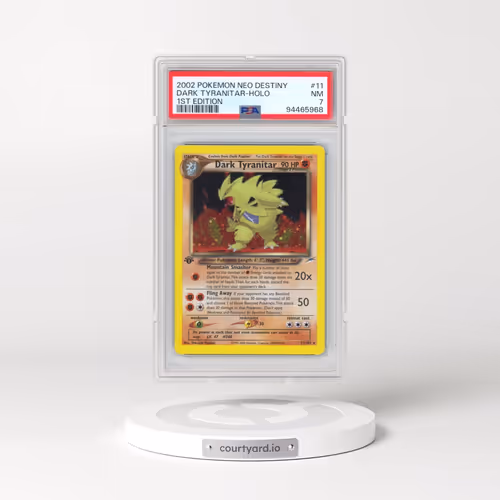 2002 Pokémon Neo Destiny #11 Dark Tyranitar - 1st Edition Holo (PSA 7 NM)