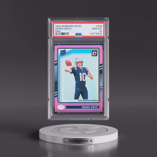2024 Panini Donruss Optic #229 Drake Maye - Pink (PSA 9 MINT)