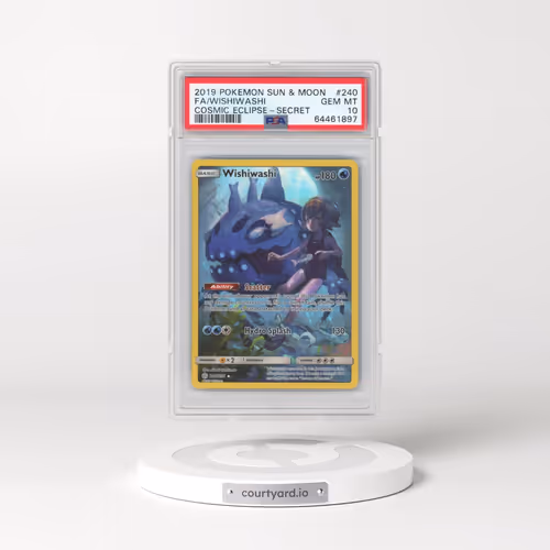 2019 Pokémon Sun & Moon Cosmic Eclipse #240 Wishiwashi - Full Art Secret (PSA 10 GEM MINT)