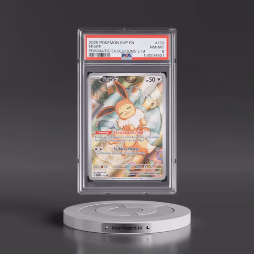 2025 Pokémon Svp EN-SV Black Star Promo #173 Eevee - Prismatic Evolutions Elite Trainer Box (PSA 8 N
