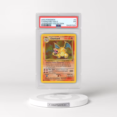 2002 Pokémon Legendary Collection #3 Charizard - Holo (PSA 1 PR)