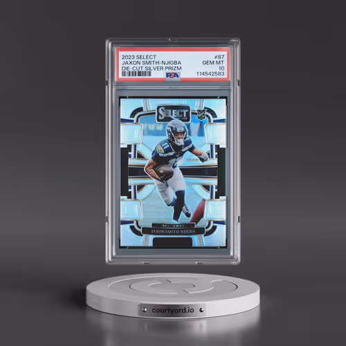 2023 Panini Select #87 Jaxon Smith-Njigba - Die-Cut Silver Prizm (PSA 10 GEM MINT)