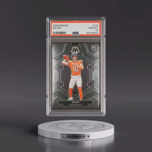 2024 Panini Mosaic #312 Bo Nix (PSA 10 GEM MINT)