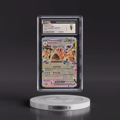 2024 Pokémon Ssp EN-Surging Sparks #091 Palossand EX - Holo (CGC 9 MINT)