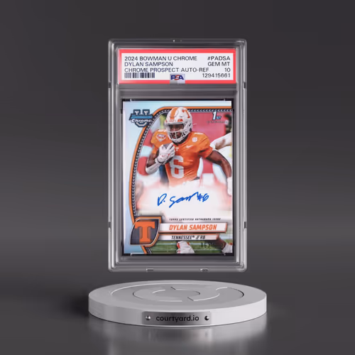 2024 Bowman University Chrome Bowman Chrome Prospect Autographs #PADSA Dylan Sampson - Refractor (PS