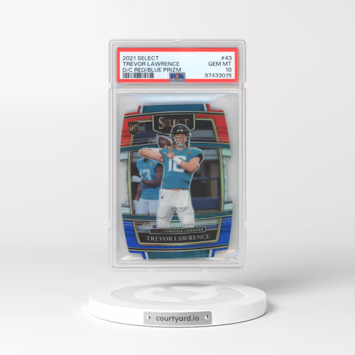 2021 Panini Select #43 Trevor Lawrence - Die-Cut Red/Blue Prizm (PSA 10 GEM MINT)